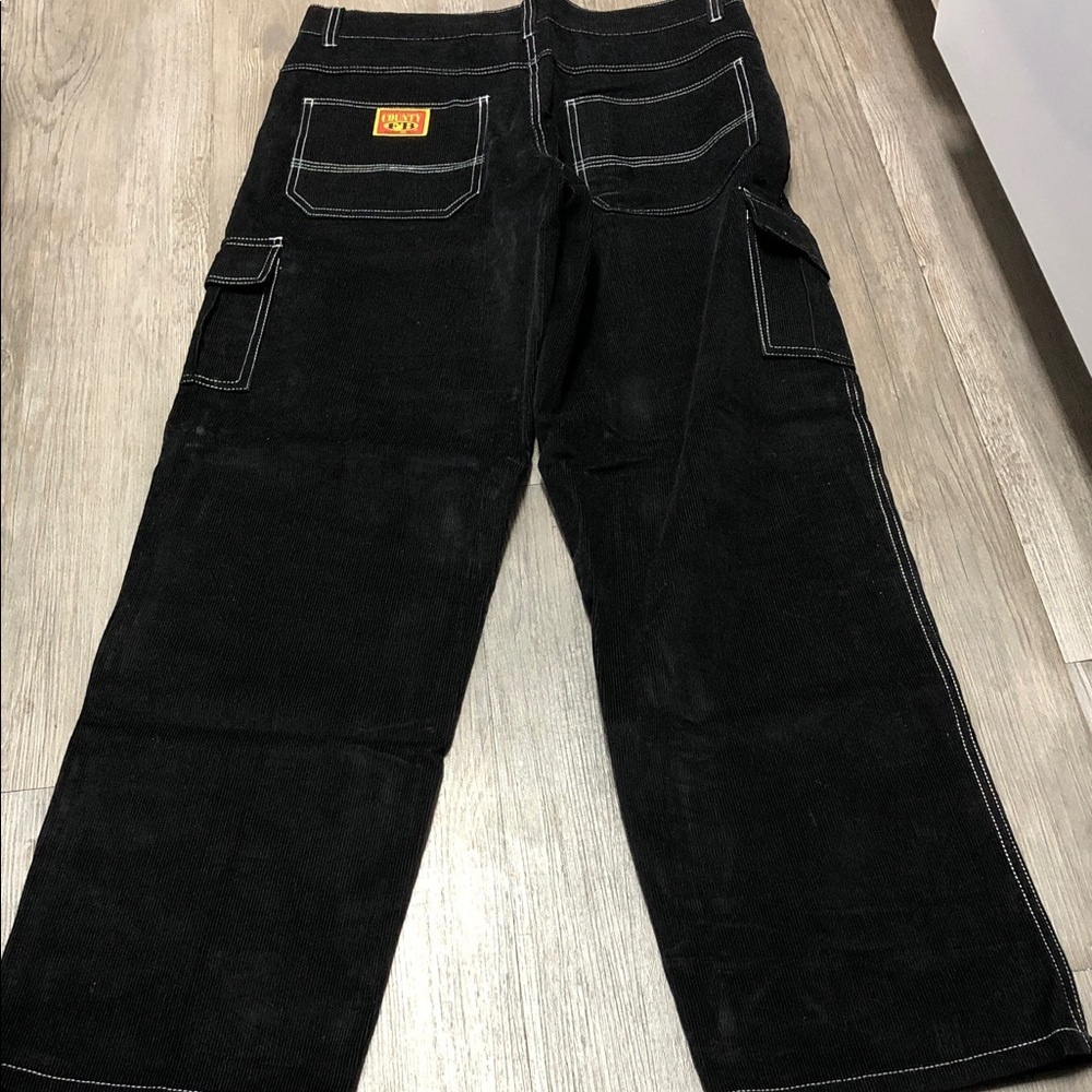 Men's Black COUNTY FB Pants with Contrast Stitching